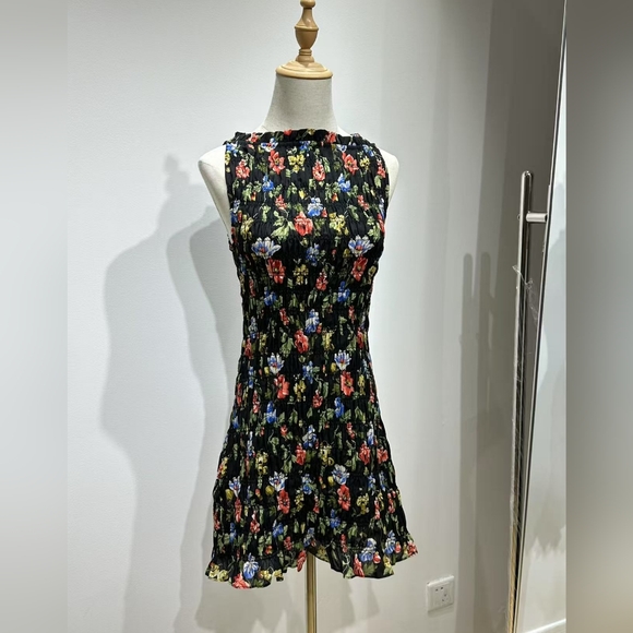 Doen GIANNA DRESS IN NOIR WILD ROSE - Picture 8 of 10